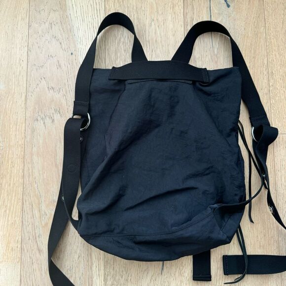 Rebecca Minkoff Julian Black Nylon Adjustable Lightweight Square Backpack - Picture 5 of 10